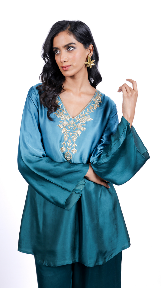 Solenne by Cascades: Embroidered Co-ord set